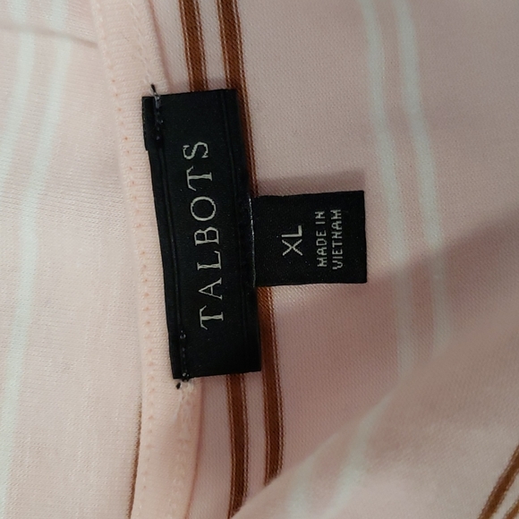 (XL) Talbots Striped Casual Tank Top Lightweight Vacation Relaxed Fit Comfy - Picture 3 of 7